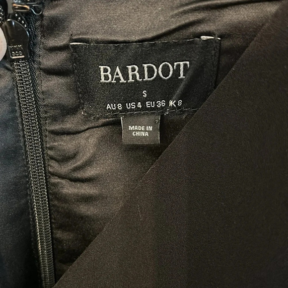 Bardot Women’s (S) Aveline Black One Shoulder Midi Cut Out Fitted Cocktail Dress - Picture 6 of 9